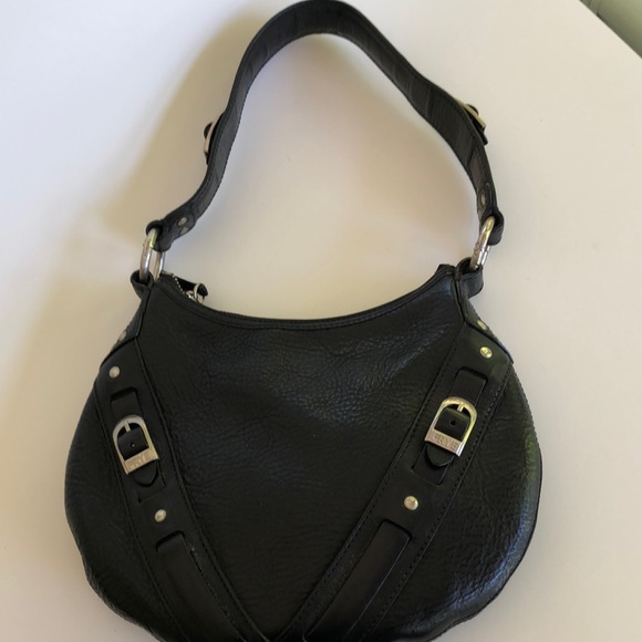 Frye Handbags - Frye Mini Black Leather Croissant Buckle ShoulderBag